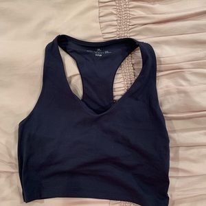 Navy blue Aerie Cropped Bra Top